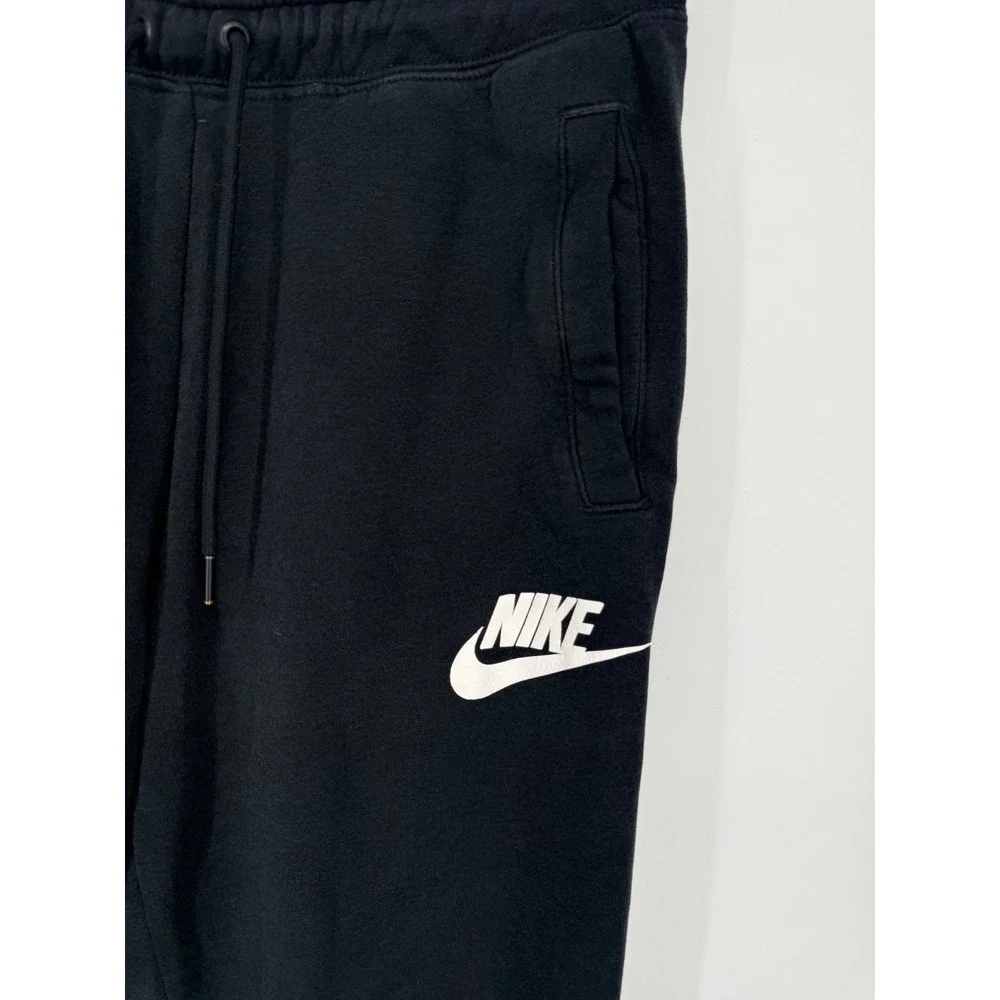 Nike Womens Rally Pants‎ Loose Joggers Black Sweatpants Size M Flip Waistband